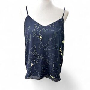 Philosophy Navy &‎ Green Camisole Blouse Size M Boardroom to Beach Bar Approved